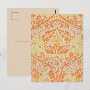 Carte Postale Motif de branche dorée de William Morris, art vint