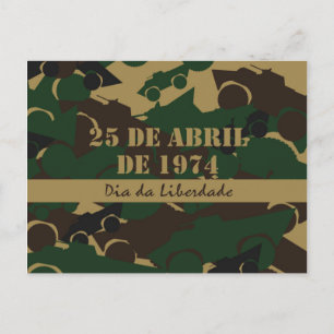 Carte Postale Motif de camouflage de véhicule militaire