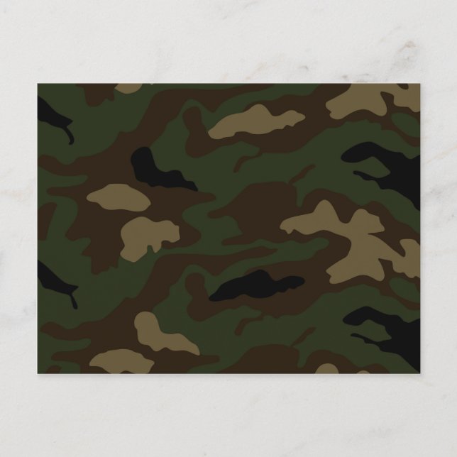 Carte Postale motif de camouflage militaire (Devant)
