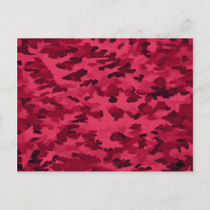 Carte Postale Motif de camouflage rouge