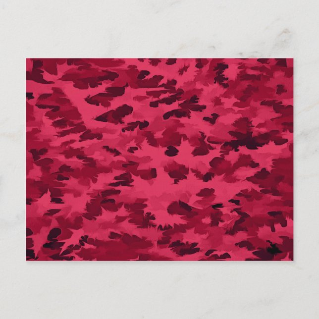 Carte Postale Motif de camouflage rouge (Devant)