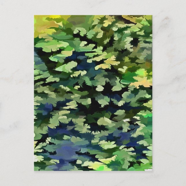 Carte Postale Motif de camouflage vert et bleu (Devant)