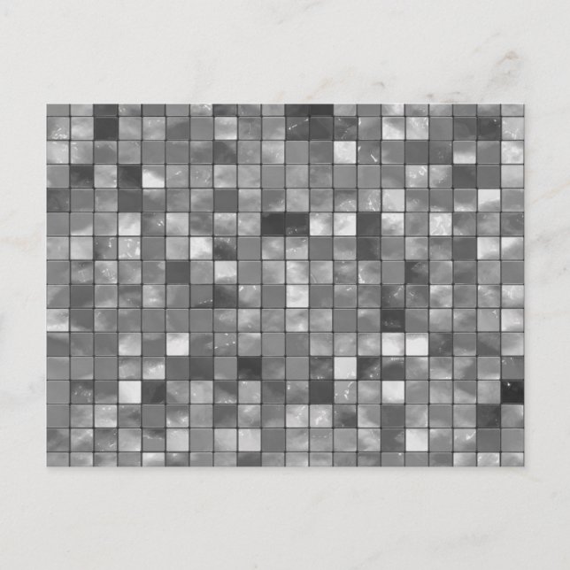 Carte Postale Motif de carreaux noir et blanc variable (Devant)