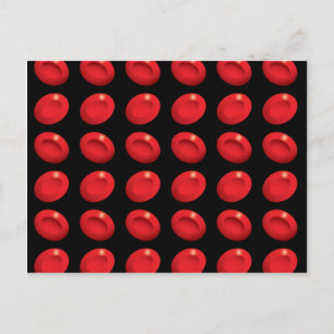 Carte Postale Motif de cellules sanguines