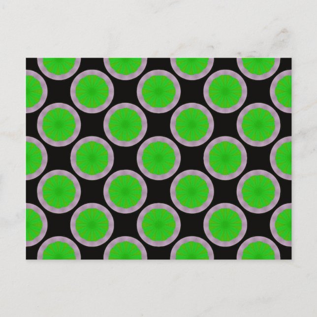 Carte Postale motif de cercle vert (Devant)