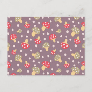 Carte Postale Motif de champignons
