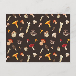 Carte Postale Motif de champignons