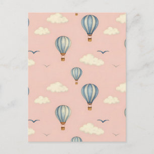 Carte Postale Motif de ciel en montgolfière chaud rêveur