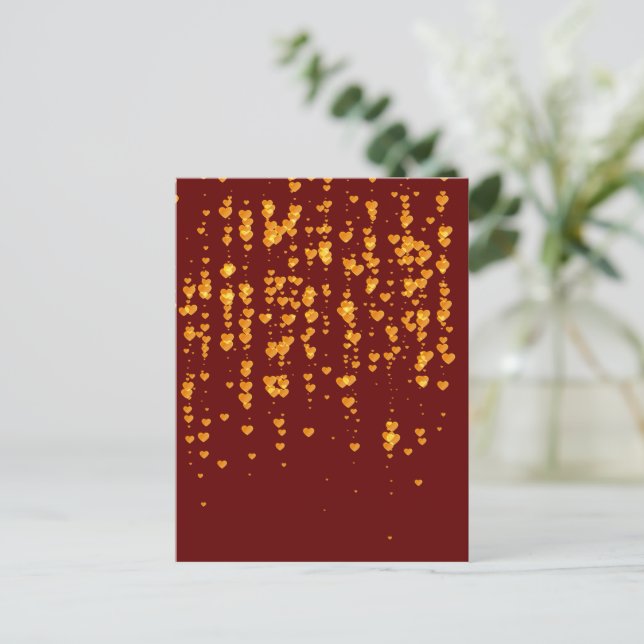 Carte Postale Motif de coeur 25 (Debout devant)