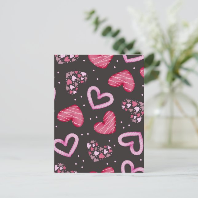 Carte Postale Motif de coeur 34 (Debout devant)