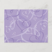 Motif de coeur pourpre