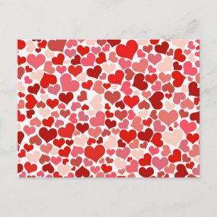 Carte Postale Motif de coeur rouge moderne