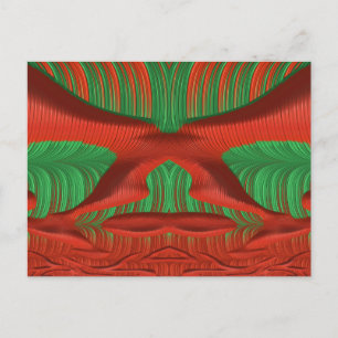 Carte Postale ~ Motif de conception 3D ~ Couleurs de Noël ~ Cart