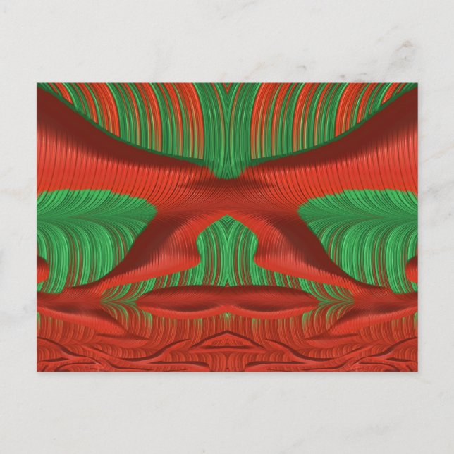 Carte Postale ~ Motif de conception 3D ~ Couleurs de Noël ~ Cart (Devant)
