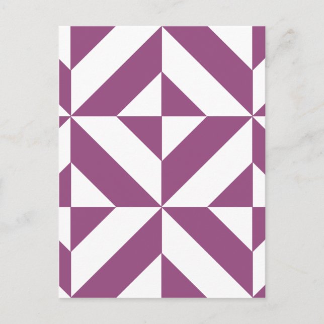 Carte Postale Motif de cube géométrique de raisin chaud (Devant)