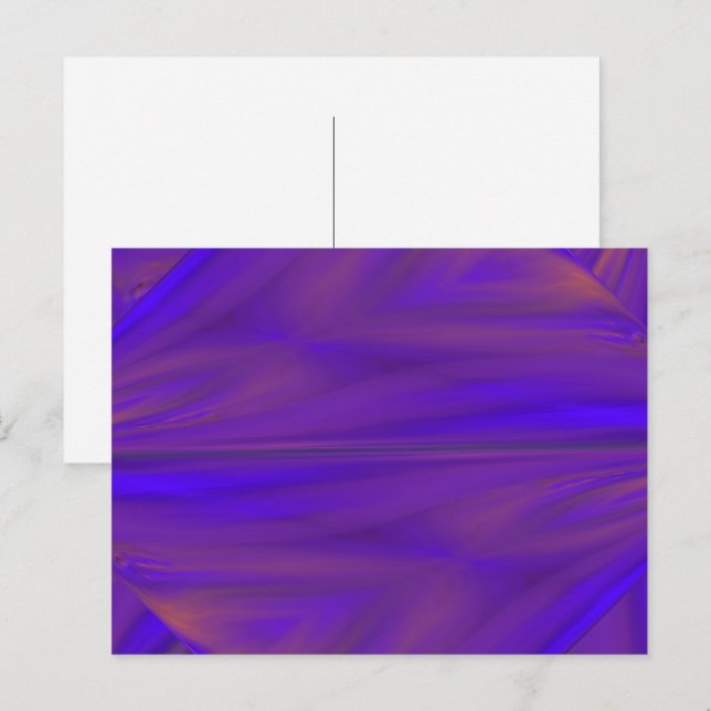 Carte Postale Motif de design abstrait bleu orange et violet (Devant / Derrière)