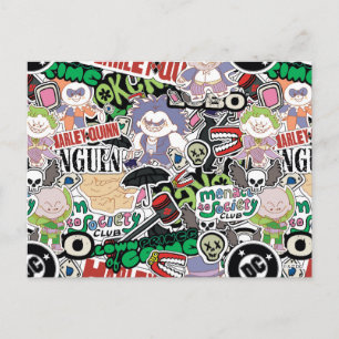 Carte Postale Motif de dessin animé de Super-Vilains de DC
