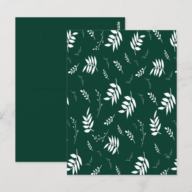 Carte Postale motif de feuille (Devant / Derrière)