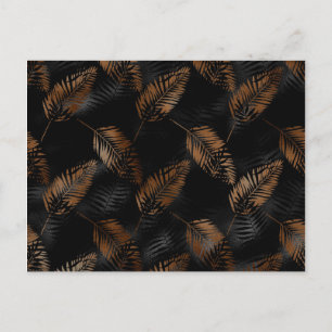 Carte Postale Motif de feuilles de palmier tropicales d'été