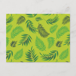 Carte Postale Motif de feuilles tropicales 12