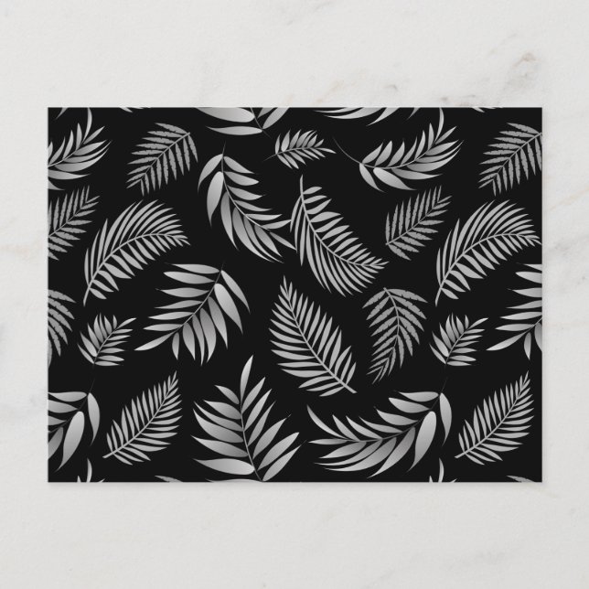 Carte Postale Motif de feuilles tropicales 4 (Devant)