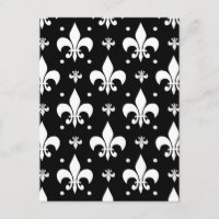 Motif de fleur de lis noir Design
