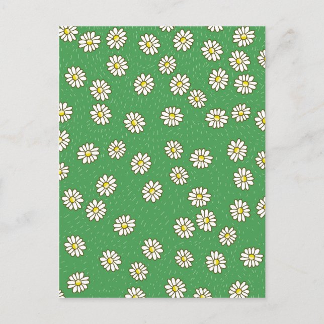 Carte Postale Motif de fleur de marguerite (Devant)