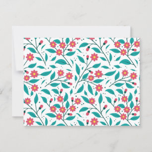 Carte Postale Motif de fleurs