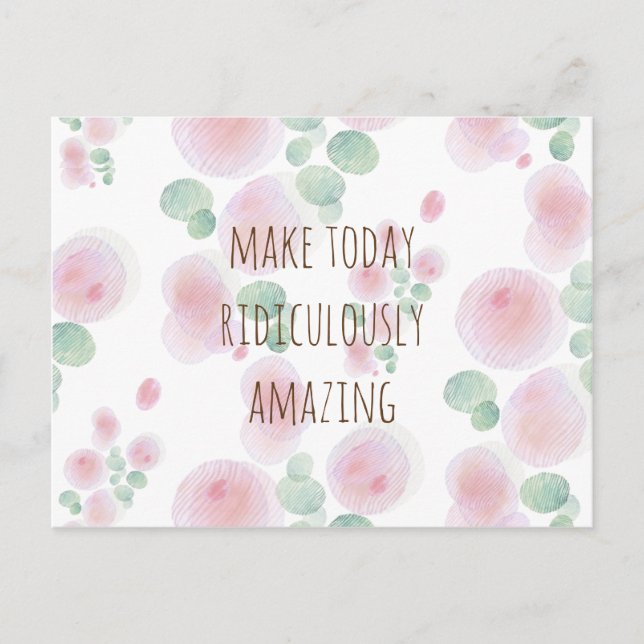 Carte Postale Motif de fleurs (Devant)