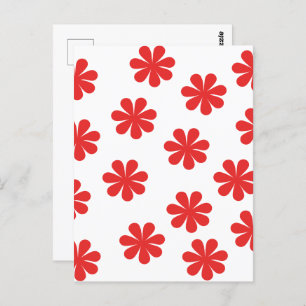 Carte Postale Motif de fleurs abstraite
