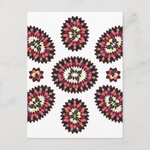 Carte Postale Motif de fleurs Mandala
