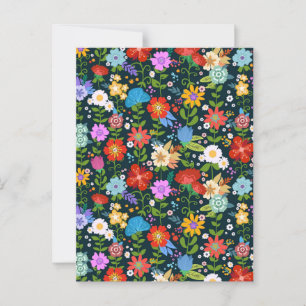Carte Postale Motif de fleurs sans soudure Ditsy-13554