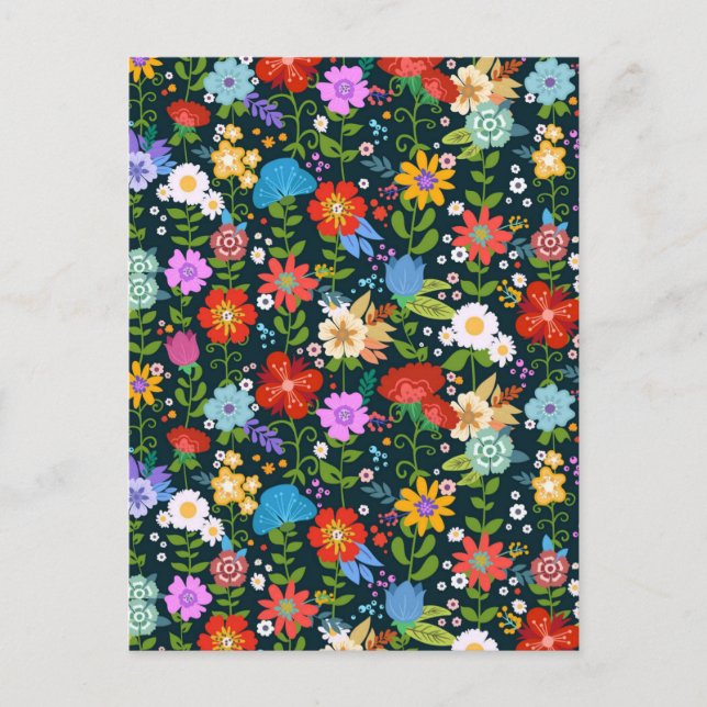 Carte Postale Motif de fleurs sans soudure Ditsy-13554 (Devant)