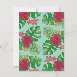 Carte Postale Motif de fleurs tropicales