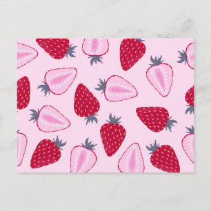 Carte Postale Motif de fraises