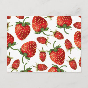 Carte Postale Motif de fraises