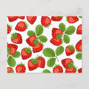 Carte Postale Motif de fraises