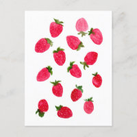Motif de fraises d'aquarelle