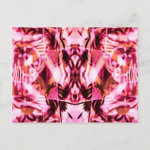 Carte Postale Motif de graffiti rose