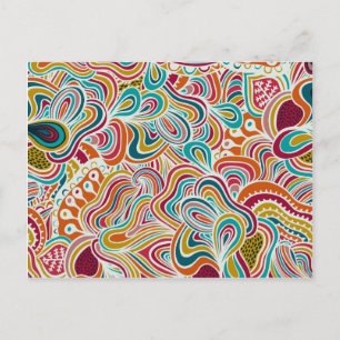 Carte Postale Motif de gribouillage