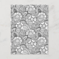 Motif de gribouillages floraux