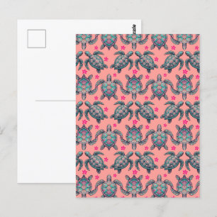 Carte Postale Motif de la tortue de mer