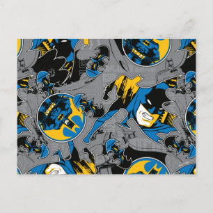 Carte Postale Motif de lancer à fond Batman