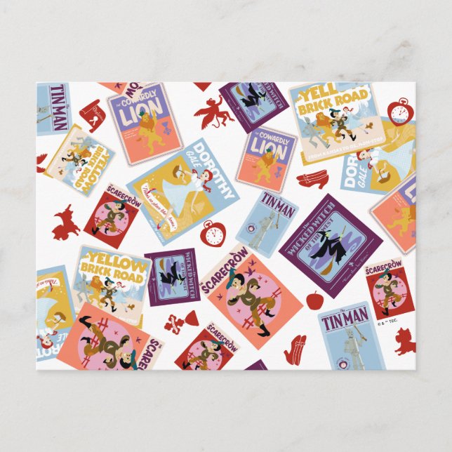 Carte Postale Motif de lancer avec impression de personnage du M (Devant)