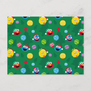 Carte Postale Motif de l'arbre de Noël de Sesame Street