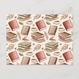 Carte Postale Motif de livre