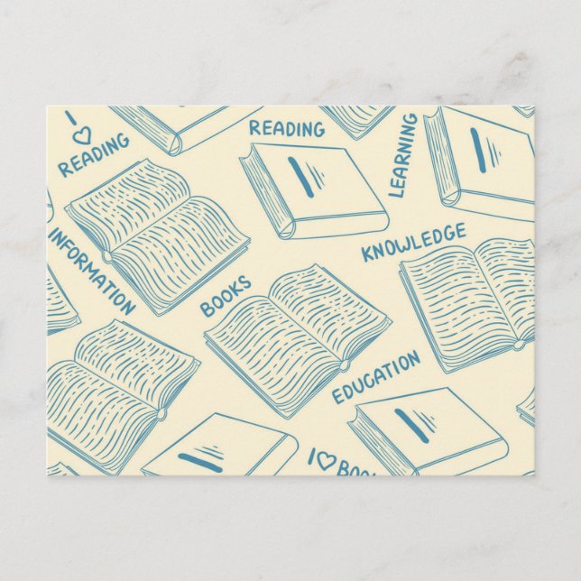Carte Postale Motif de livre (Devant)