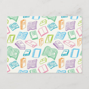 Carte Postale Motif de livre