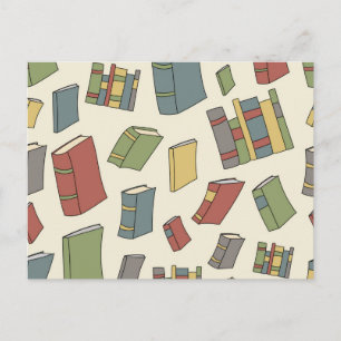 Carte Postale Motif de livre