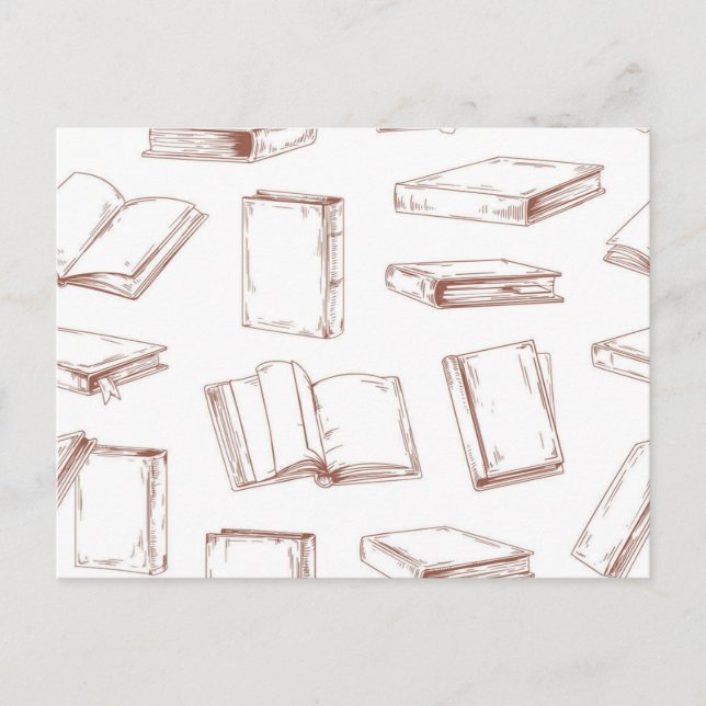 Carte Postale Motif de livre (Devant)